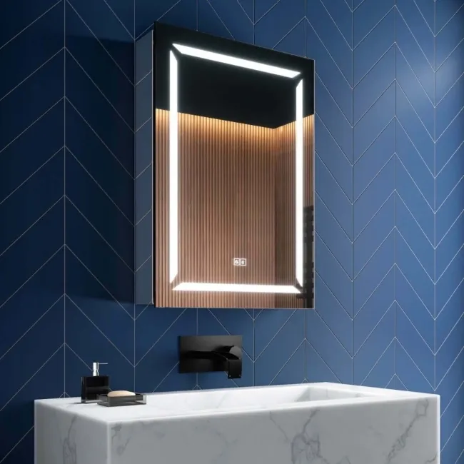 Haisley Illuminated LED Mirror Cabinet With BLUETOOTH Speaker 700x500mm