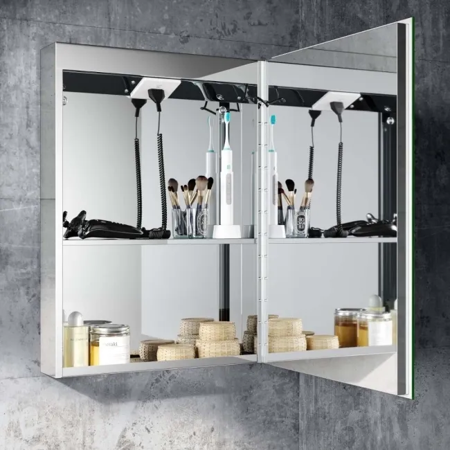 Emielia Illuminated LED Mirror Cabinet With BLUETOOTH Speaker 700x500mm