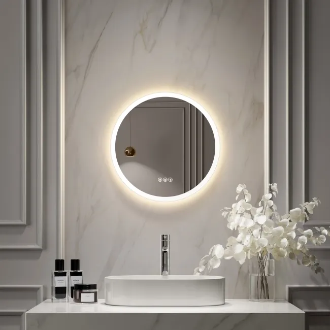 Grace Round Illuminated LED Mirror With BLUETOOTH Speaker 500mm
