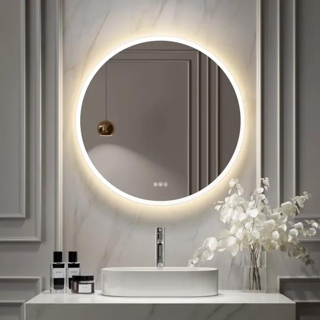 Grace Round Illuminated LED Mirror With BLUETOOTH Speaker 800mm