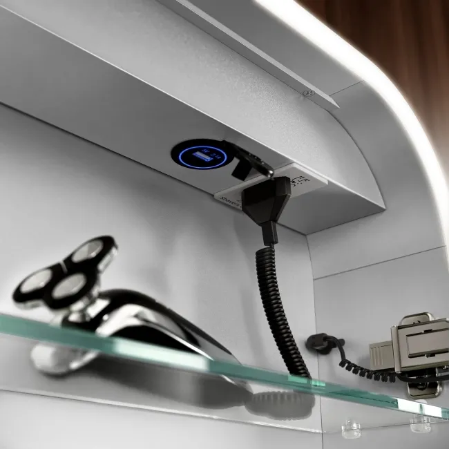 Willow Illuminated LED Mirror Cabinet With BLUETOOTH Speaker & USB Port 700x800mm