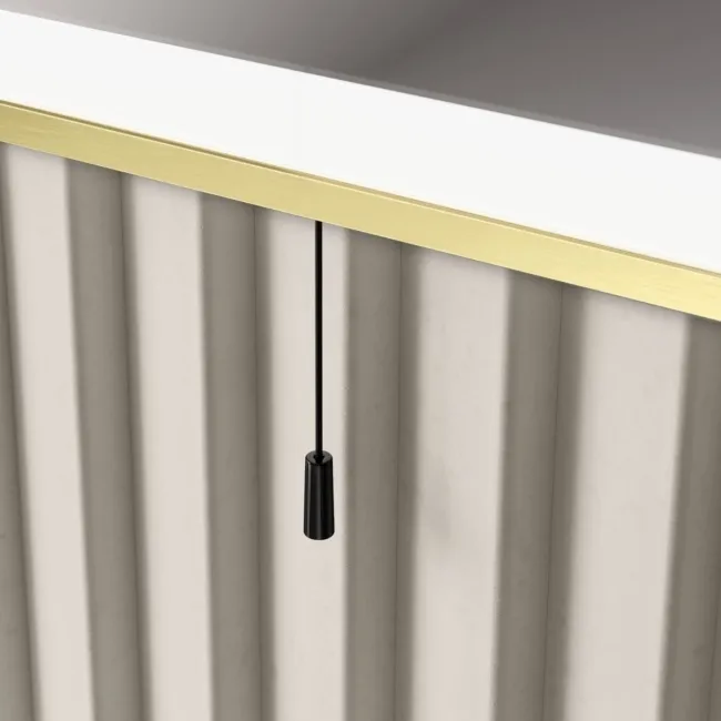 Mila Brushed Brass Battery Operated LED Mirror 700x500mm