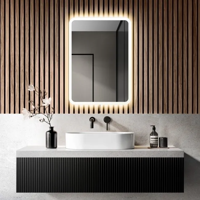 Jolie Battery Operated Illuminated LED Mirror 700x500mm