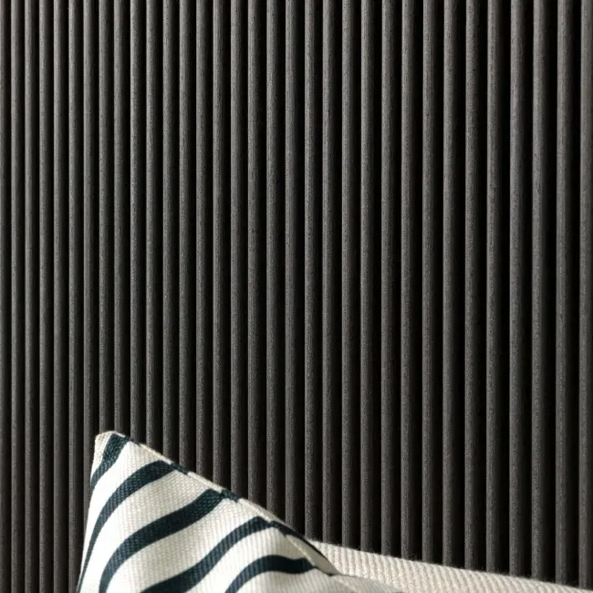 Trepanel Flex® Noir Black Flexible Acoustic Wood Panels 2400x300