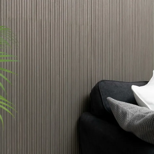 Trepanel Flex® Ash Grey Flexible Acoustic Wood Panels 2400x300