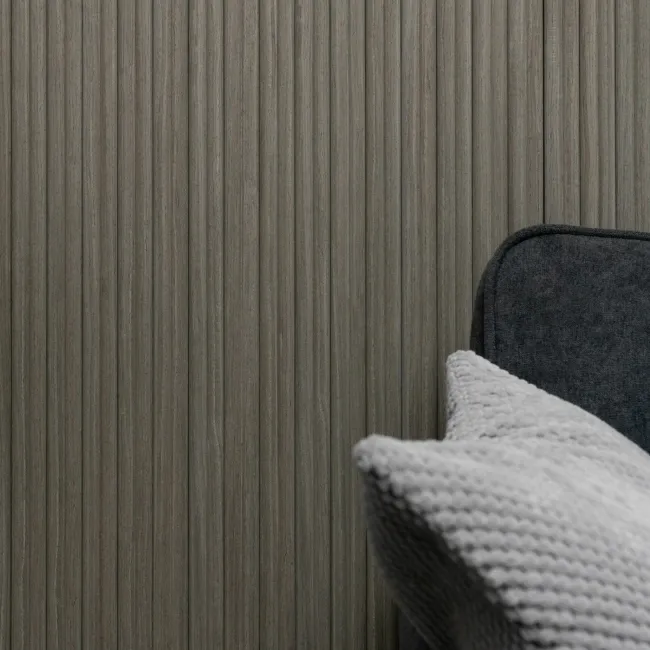 Trepanel Flex® Ash Grey Flexible Acoustic Wood Panels 2400x300