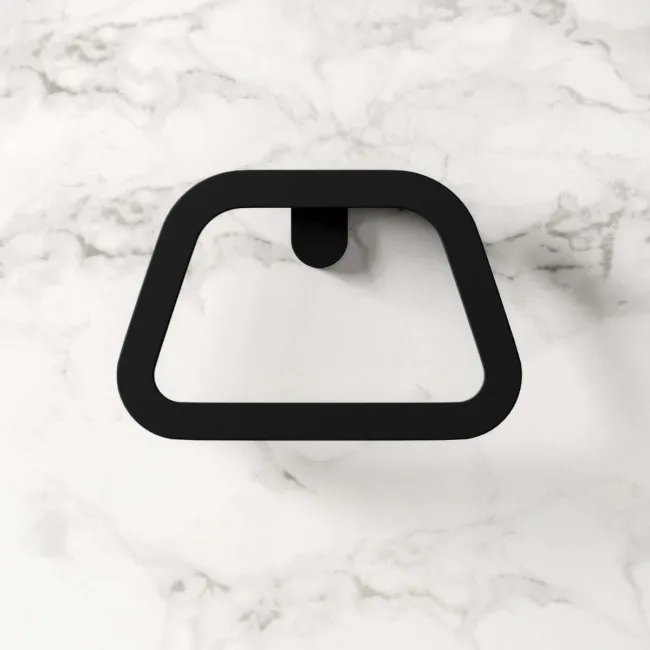 Eloise Matt Black Towel Ring
