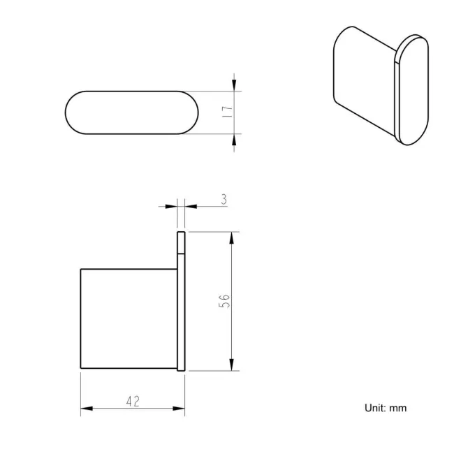 Matt Black Robe Hook