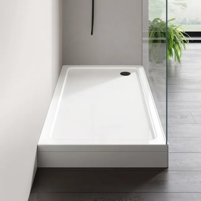 London Rectangular Stone Shower Tray 1500x800mm & Riser Kit