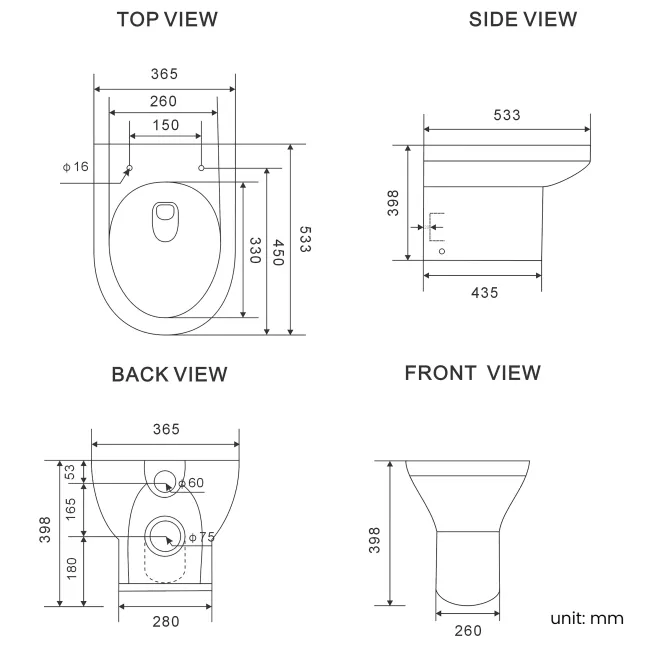 Harper Stone Grey Back To Wall Unit and Miami Toilet