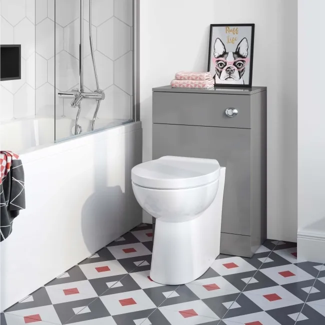 Quartz Stone Grey Back To Wall Unit and Austin Toilet