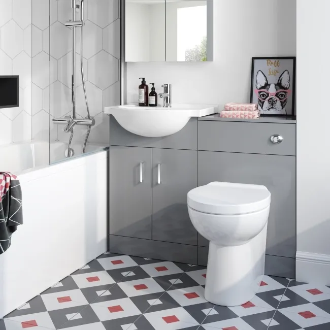 Quartz Stone Grey Combination Vanity Basin and Austin Toilet 1050mm