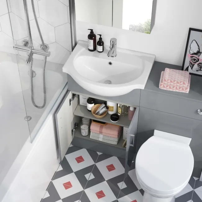 Quartz Stone Grey Combination Vanity Basin and Austin Toilet 1050mm