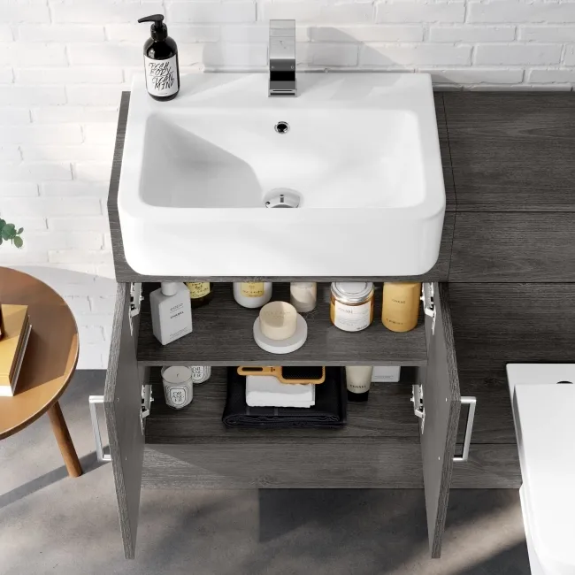 Harper Charcoal Elm Combination Vanity Basin and Atlanta Toilet 1200mm