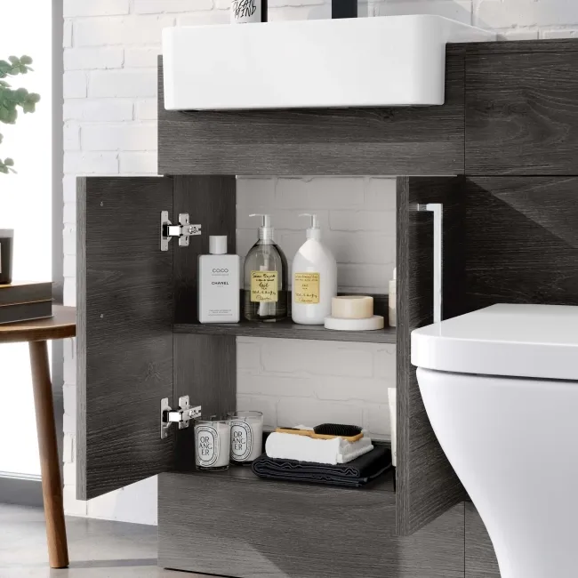 Harper Charcoal Elm Combination Vanity Basin & Atlanta Toilet 1000mm