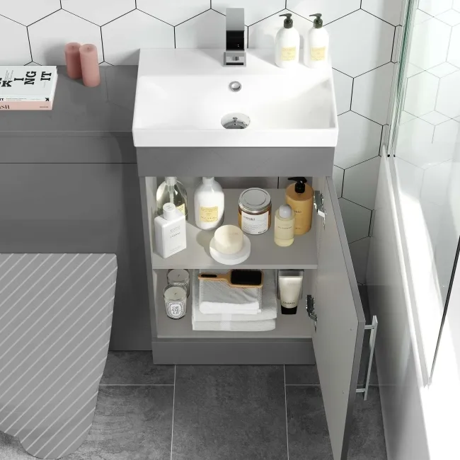 Avon Stone Grey Basin Vanity and Back To Wall Unit 950mm