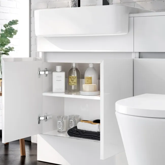 Foster Gloss White Combination Vanity Basin and Boston Toilet 1200mm