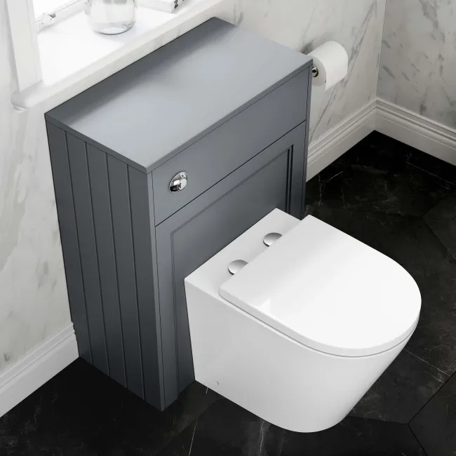 Traditional Dove Grey Back To Wall Unit and Boston Toilet