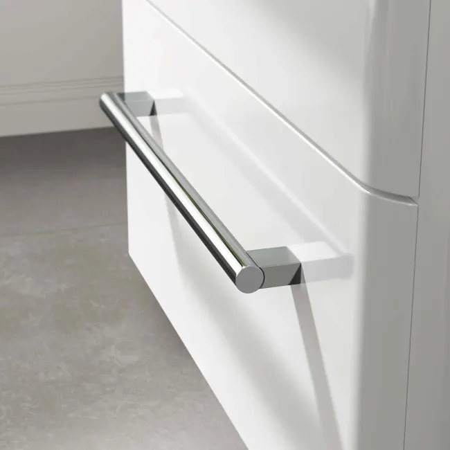 Omaha Gloss White Wall Hung Basin Drawer Vanity 600mm