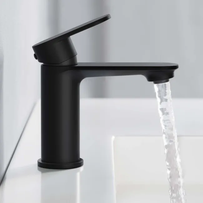Anker Matt Black Basin & Bath Mixer Tap Set