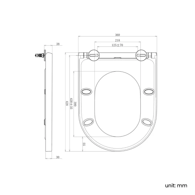 Denver Rimless Comfort Height Back To Wall Toilet With Premium Soft Close Seat