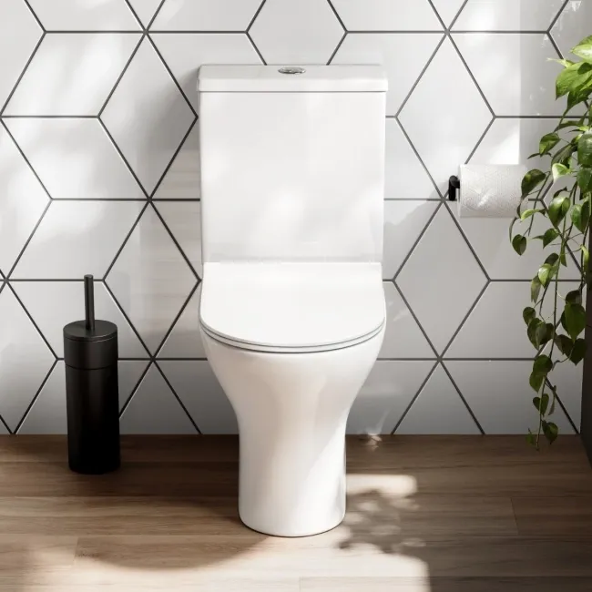 Napa Rimless Close Coupled Toilet With Slim Soft Close Seat
