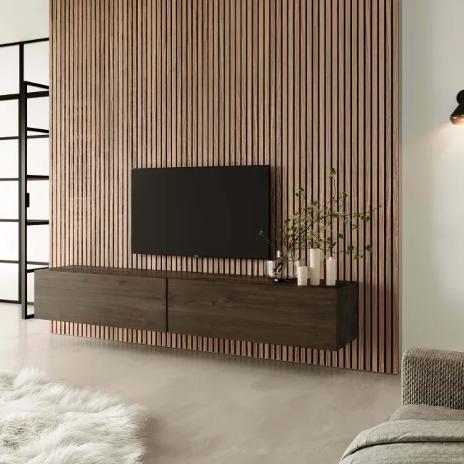 Trepanel® Autumn Brown Oak Acoustic Wood Wall Panels