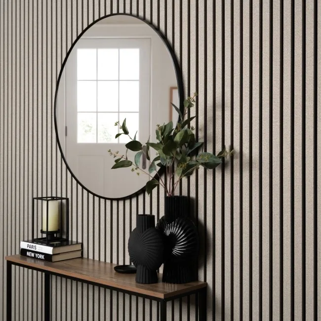 Trepanel® Texture Beige Herringbone Acoustic Wood & Felt Slat Panels