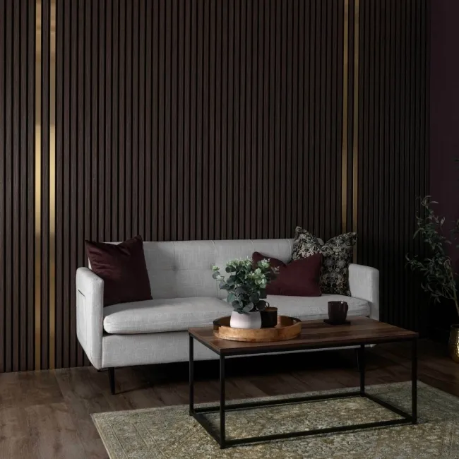 Trepanel® Stainless Steel Brushed Brass Decorative Acoustic Slat Cover