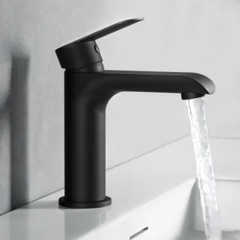 Tay Matt Black Basin Mixer Tap