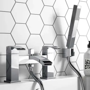 Welland Chrome Bath Filler & Handheld Shower