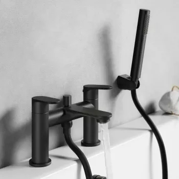 Anker Matt Black Bath Filler & Handheld Shower