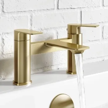 Lune Brushed Brass Bath Filler
