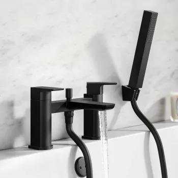 Ribble Matt Black Bath Filler & Handheld Shower