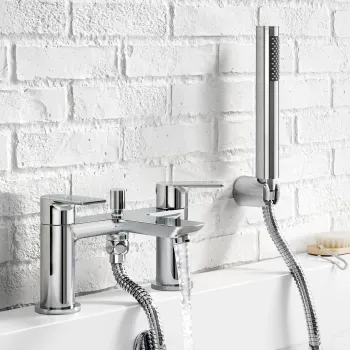 Lusk Chrome Bath Filler & Handheld Shower