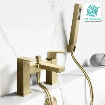 Tamar Brushed Brass Bath Filler & Handheld Shower
