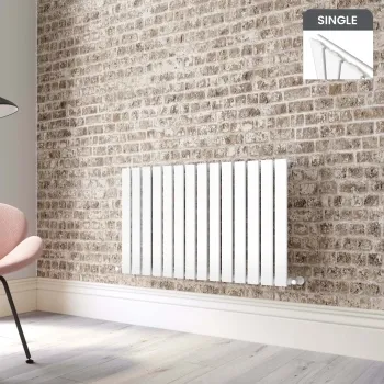 Faro White Single Flat Panel Horizontal Radiator 600x980mm