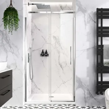 Stockholm Easy Clean 8mm Frameless Sliding Shower Door 1000mm
