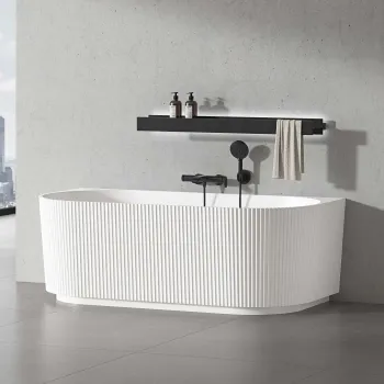 Barnet 1500mm Fluted Back To Wall Bath