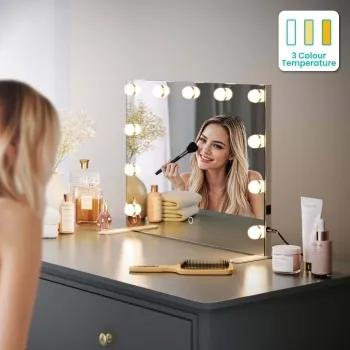 Serena Hollywood Mirror 450x600mm - Mini Bulbs