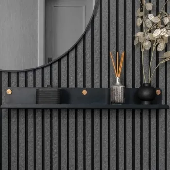 Trepanel Customise® Black Shelf 759mm inc Brass Screws