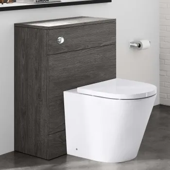 Charcoal Elm Back To Wall Unit and Boston Toilet