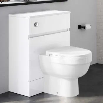 Foster Gloss White Back To Wall Unit and Seattle Toilet