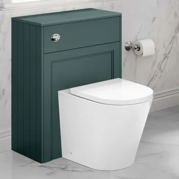 Traditional Midnight Green Back To Wall Unit and Boston Toilet