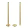 Brushed Brass Pipe Connectors For Heated Towel Rails & Radiators (Pair) 300mm