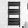 Santorini Electric Matt Black Flat Panel Heated Towel Rail 1200x600mm