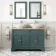 Lucia Midnight Green Double Vanity with Oak Effect Top & Oval Counter Top Basin 1200mm