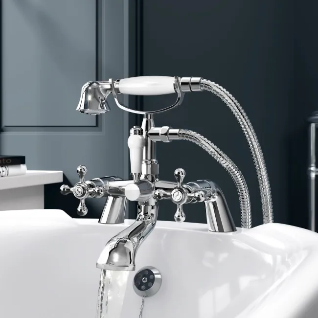 Bray Traditional Chrome Bath Shower Mixer Tap