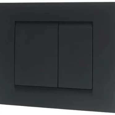 Wirquin Dual Flush Matt Black Push Plate