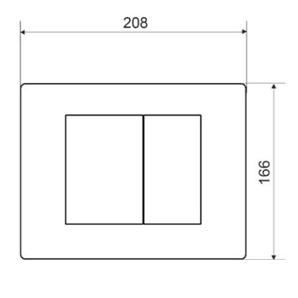 Wirquin Dual Flush Matt Black Push Plate